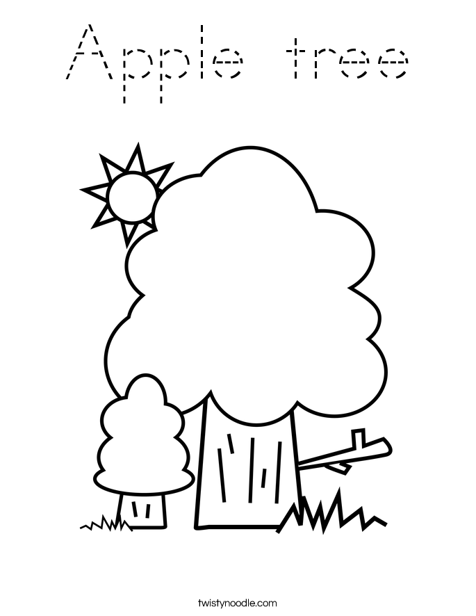 Apple tree Coloring Page