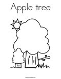 Apple tree Coloring Page