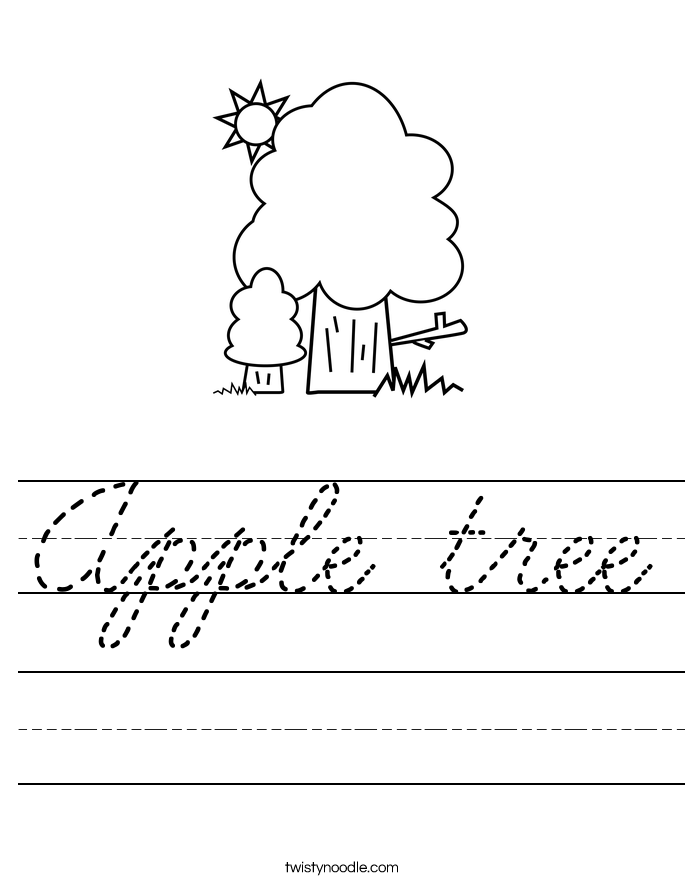 Apple tree Worksheet