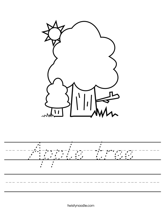 Apple tree Worksheet