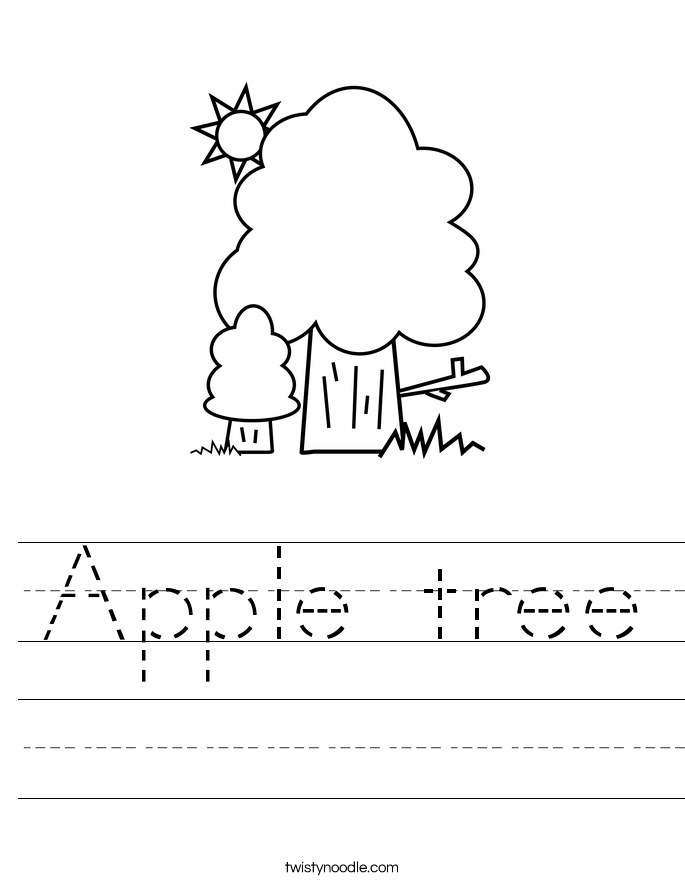 Apple tree Worksheet