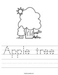 Apple tree Worksheet