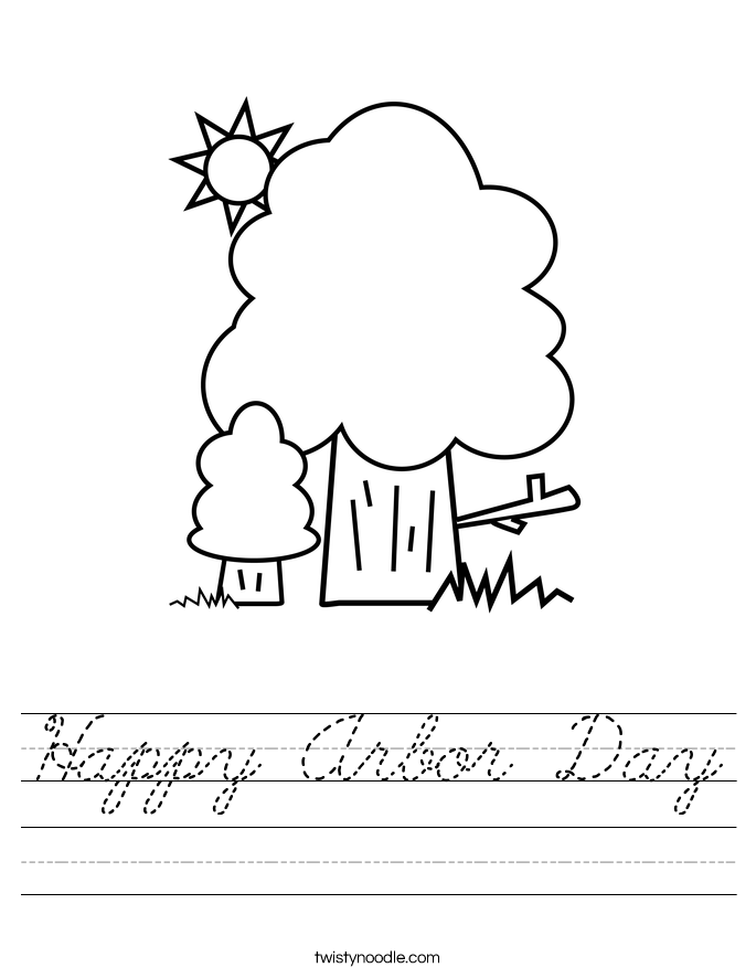 Happy Arbor Day Worksheet