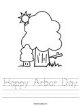 Happy Arbor Day Worksheet