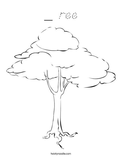 Brown Tree Coloring Page