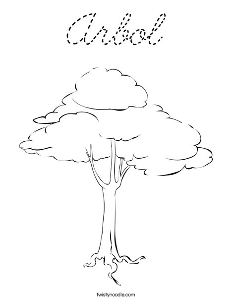 Brown Tree Coloring Page