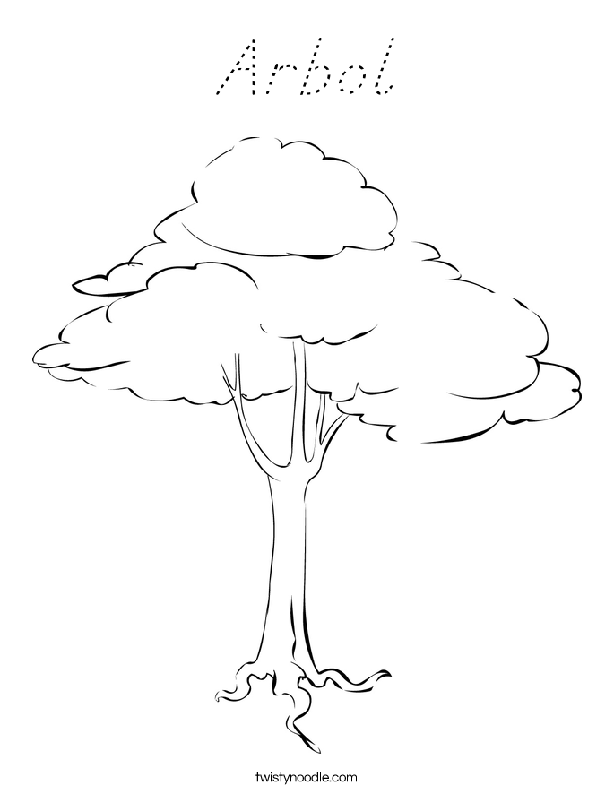 Arbol Coloring Page