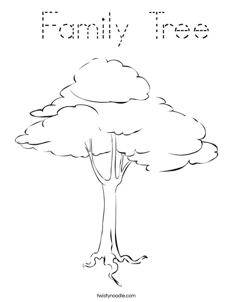 Brown Tree Coloring Page