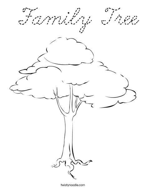 Brown Tree Coloring Page