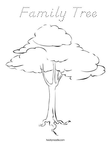 Brown Tree Coloring Page
