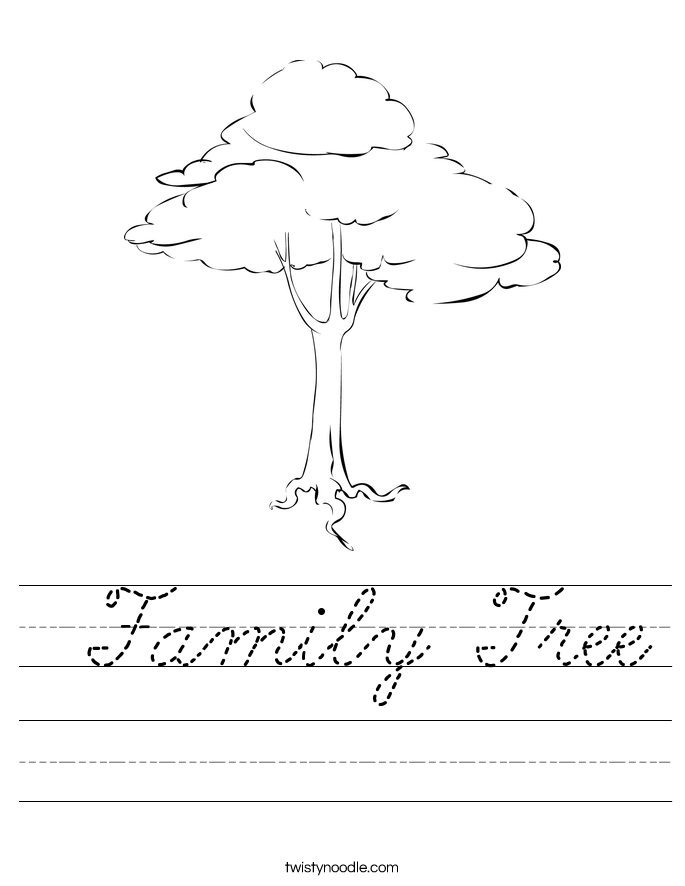  Family Tree Worksheet