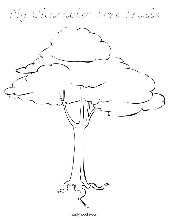 My Character Tree Traits Coloring Page