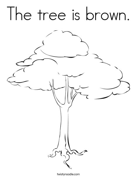 Brown Tree Coloring Page