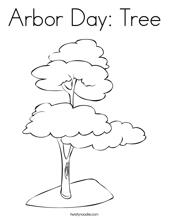 Download Arbor Day: Tree Coloring Page - Twisty Noodle