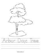 Arbor Day: Tree Handwriting Sheet