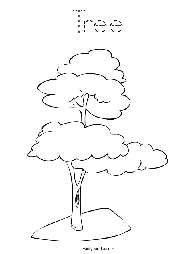 Tree Coloring Page
