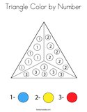 Triangle Color by Number Coloring Page