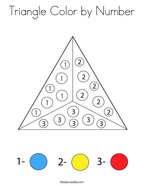 Triangle Color by Number Coloring Page