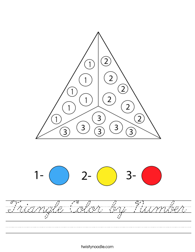 Triangle Color by Number Worksheet