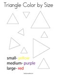 Triangle Color by Size Coloring Page - Twisty Noodle