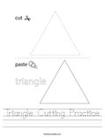 Triangle Cutting Practice Worksheet