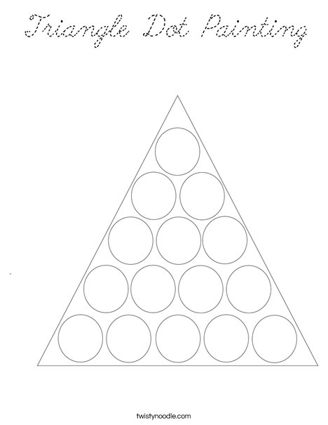 Triangle Dot Painting Coloring Page