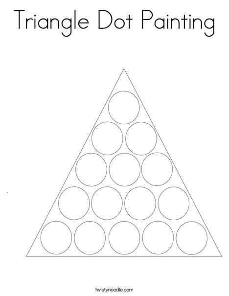 Triangle Dot Painting Coloring Page