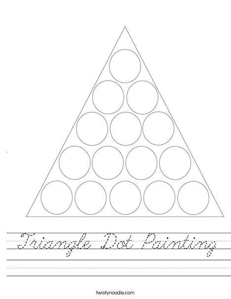 Triangle Dot Painting Worksheet