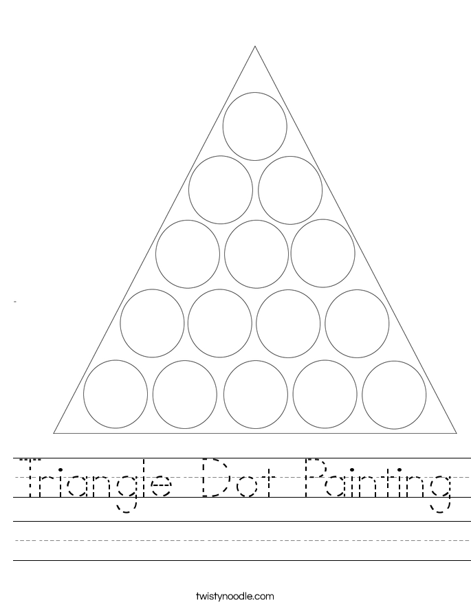 Triangle Dot Painting Worksheet