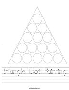 Triangle Dot Painting Handwriting Sheet