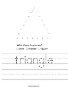 triangle Handwriting Sheet