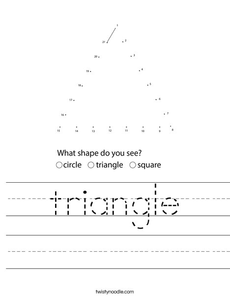 Triangle Dot to Dot Worksheet