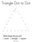 Triangle Dot to Dot Coloring Page