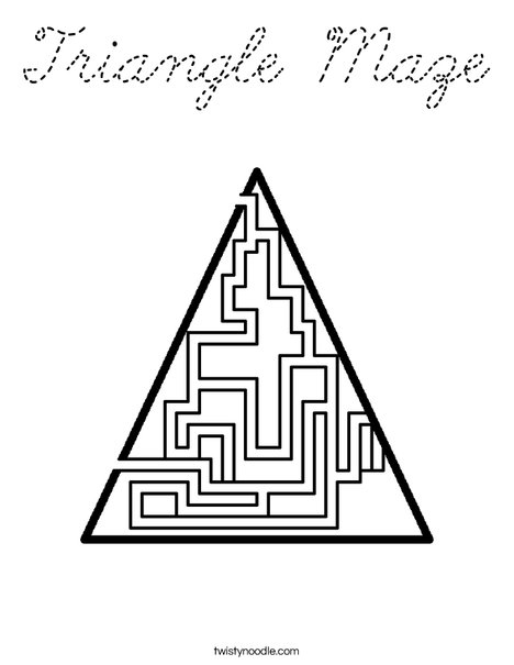 Triangle Maze Coloring Page