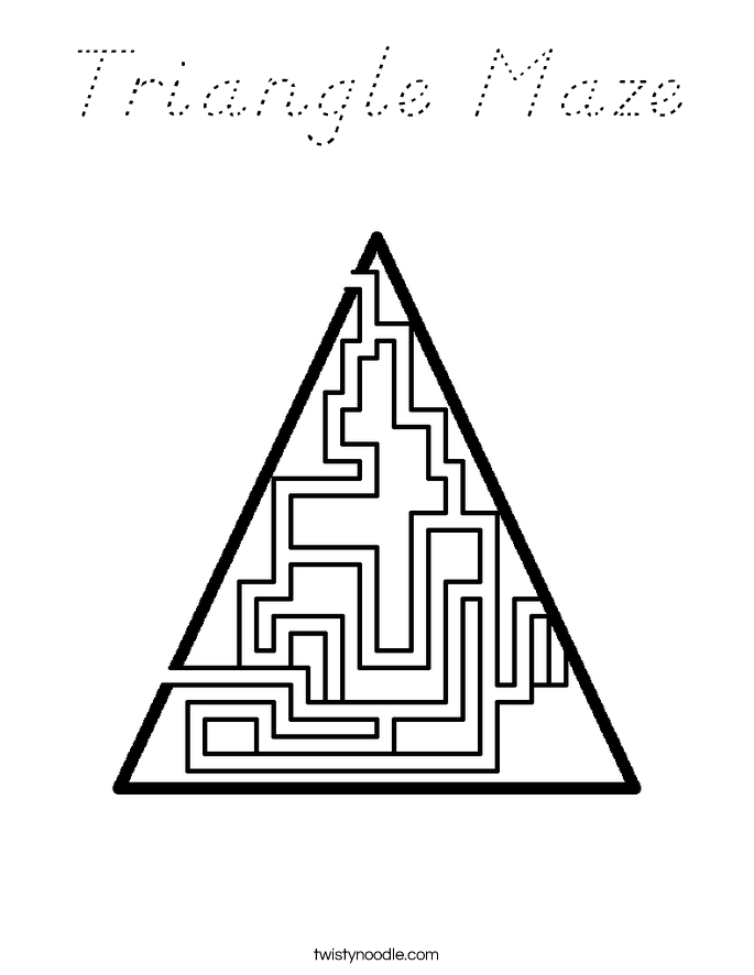 Triangle Maze Coloring Page