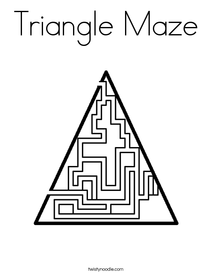Triangle Maze Coloring Page