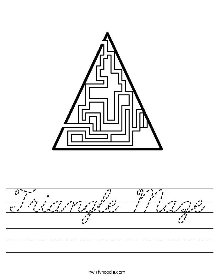 Triangle Maze Worksheet