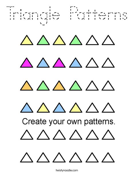 Triangle Patterns Coloring Page