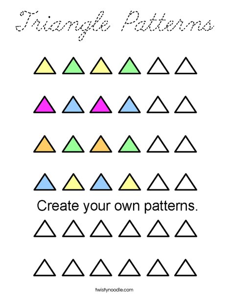 Triangle Patterns Coloring Page
