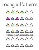 Triangle Patterns Coloring Page