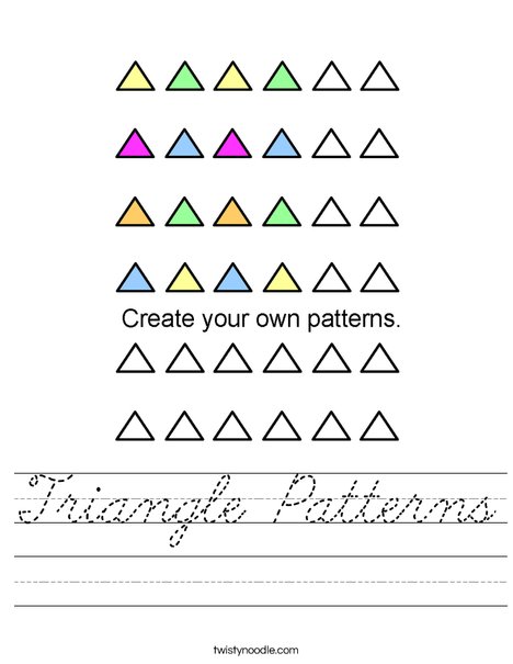 Triangle Patterns Worksheet