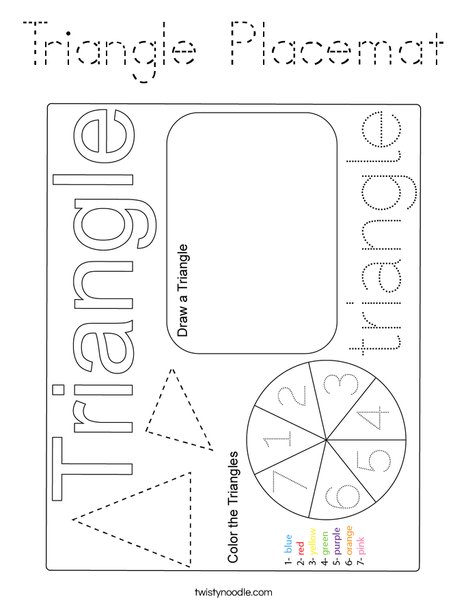 Triangle Placemat Coloring Page
