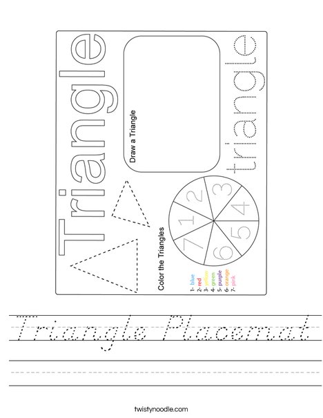 Triangle Placemat Worksheet