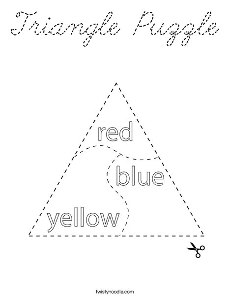 Triangle Puzzle Coloring Page