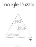 Triangle Puzzle Coloring Page