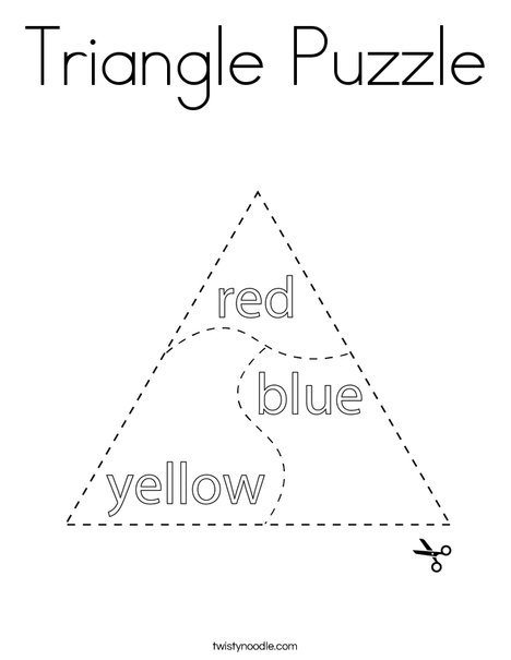 Triangle Puzzle Coloring Page