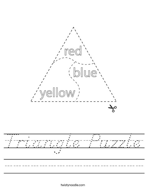 Triangle Puzzle Worksheet