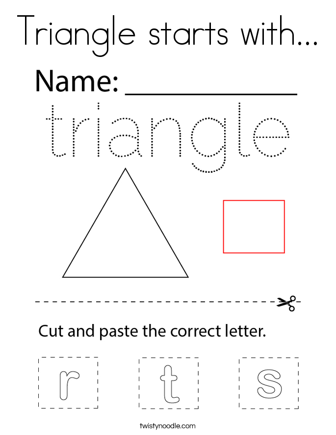 Triangle starts with... Coloring Page