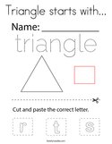 Triangle starts with Coloring Page