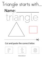 Triangle starts with Coloring Page